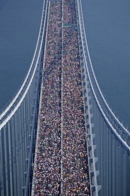 Vista de la maratón de Nueva York.