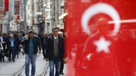People walk at Istiklal street in Istanbul, Turkey. Photo: March 22016