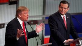 Donald Trump and Ted Cruz