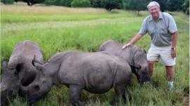 Ray Dearlove with some rhinos