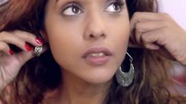 Woman in Indian TV advert