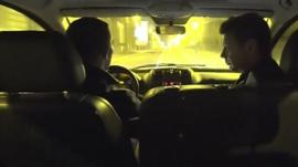 Ian Pannell in car in Brussels