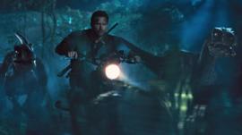 A scene from Jurassic World