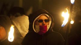 Far right protesters