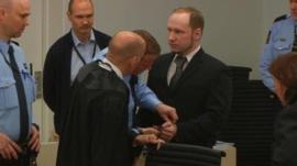 Anders Breivik in court