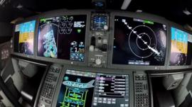 Cockpit of Dreamliner