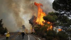 Fire near Marbella