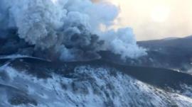 Russia's Plosky Tolbachik volcano