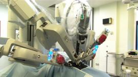 The robot at the Bradford Royal Infirmary