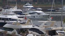 Luxury yachts in China