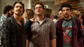 James Franco, Seth Rogen, Jay Baruchel in This is the End