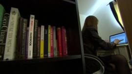 Student in room
