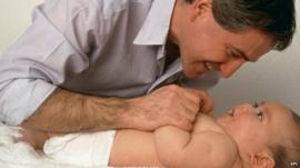 A father and baby