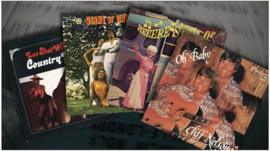 A collection of homemade records.