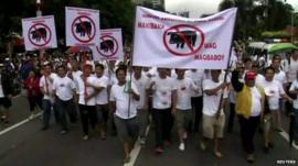 Protesters on the streets