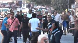 Street clashes in Alexandria, Egypt