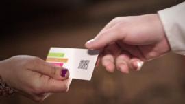 People exchanging business cards