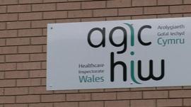 Healthcare Inspectorate Wales sign