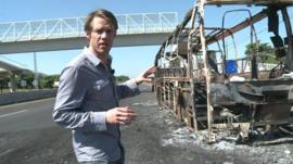 Will Grant on road to Apatzingan