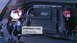 Car viewed with an augmented reality app