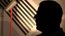 Man in shadow profile