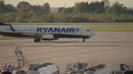 Ryanair plane at Stansted