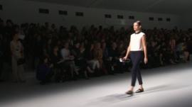 A model on a catwalk