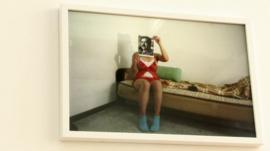 A photograph by artist Jamal Penjweny entitled 'Saddam is Here'