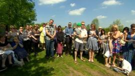 Service at National Memorial Arboretum