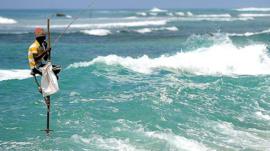 Waves off southern Sri Lanka
