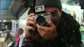 Chris Arnold taking a picture