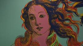 One of the paintings at the international Pop Art exhibition in Madrid