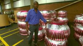 Clive Myrie with giant teacakes