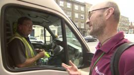 Motorist with a council officer