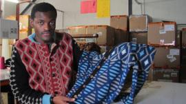 Laduma Ngxokolo with a jumper