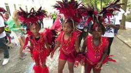 Children performing at the Notting Hill Carnival