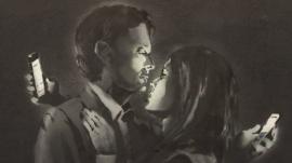 Banksy's Mobile Lovers