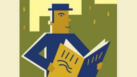 Man reading a magazine