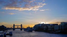 Sunrise over the Thames