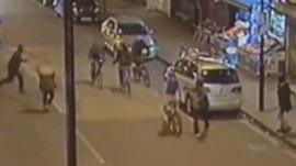 CCTV image of the moment Alan was stabbed