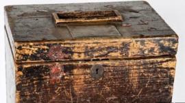 The ballot box used in the Pontefract by-election of 15 August 1872
