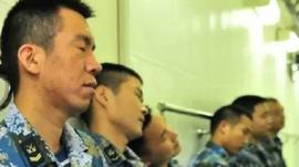 Chinese soldiers sleeping