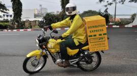 A postman in the Ivory Coast