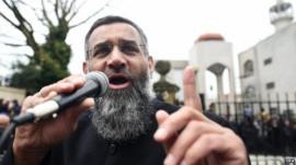 Anjem Choudary holds a rally for Muslims outside Regent's Park Mosque in London - 3 April 2015
