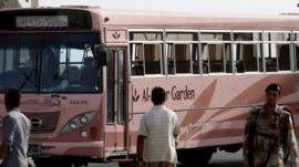 The bus after it was recovered