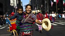 A woman at a parade