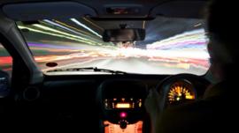 Long exposure from inside a car