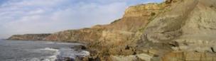 The cliffs where the crocodile eggs were discovered