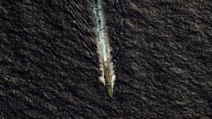 The Chinese Maritime Safety Administration vessel Hai Xin 01 is seen from a Royal New Zealand Air Force aircraft in the southern Indian Ocean