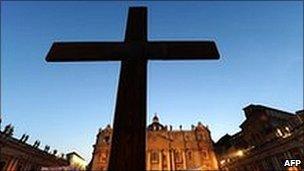 Cross in St Peter's Square, Rome